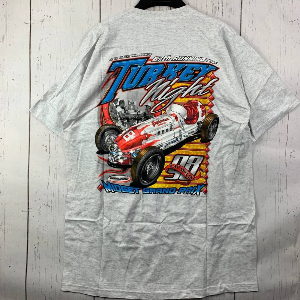 Vintage 67th Running of Turkey Night XL Sundog Casual T-Shirt Gray New MenVintag